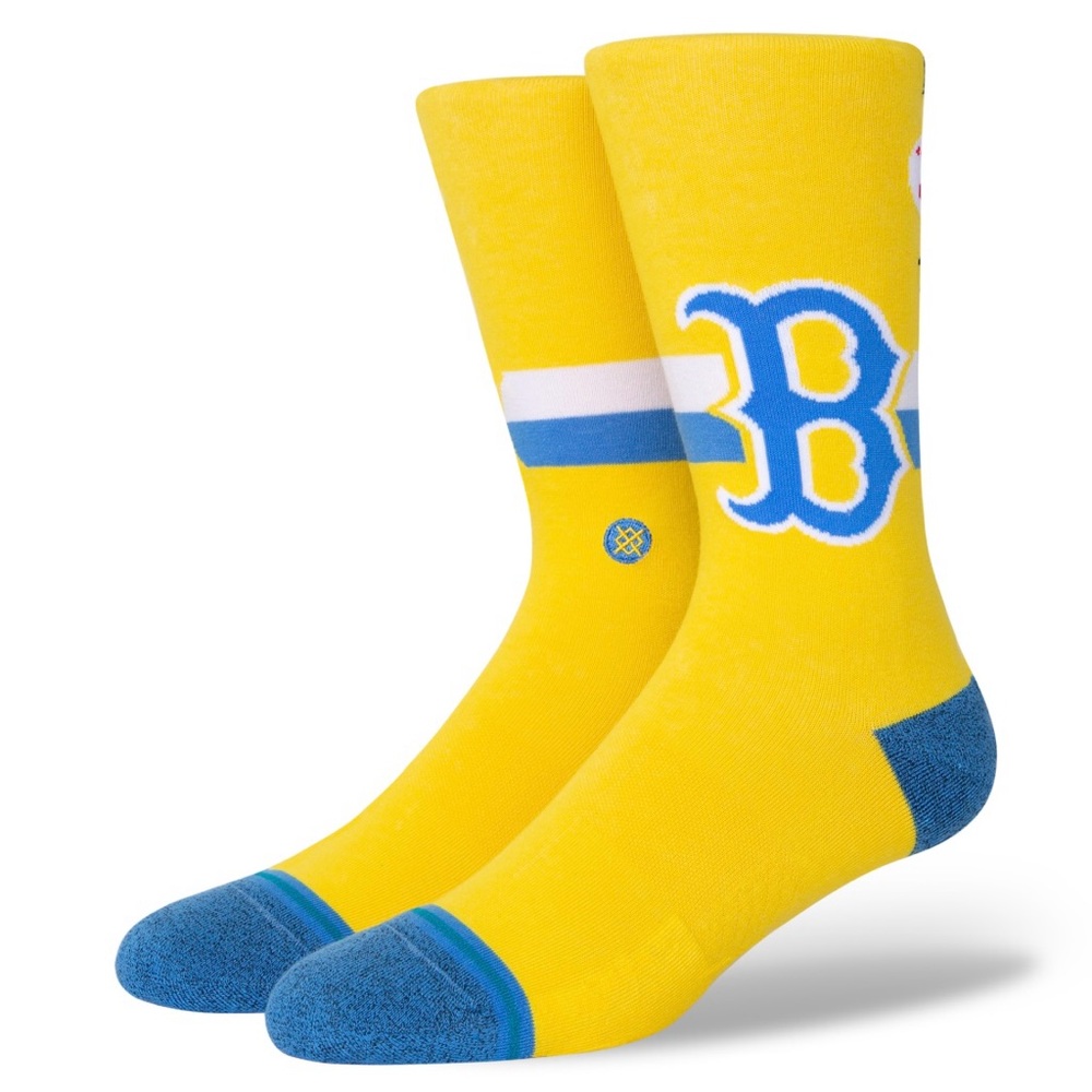 Boston Yellow and Blue Stance Casual Socks  Sz: MS Wm YL